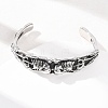 Skeleton 304 Stainless Steel Cuff Bangles for Women BJEW-C148-07AS-2