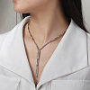 Adjustable 925 Sterling Silver Round Column Magnetic Beaded Necklaces for Women NJEW-A048-03P-4