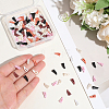 140Pcs 7 Colors Resin Buttons BUTT-GF0004-06-3