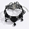 Alloy with Glass Rose Flower Lace Anklets for Women FS-WG36F6D-01-5