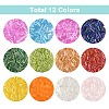 12 Styles Mixed Style Glass Round Bugle Beads GLAA-YW0004-94-2