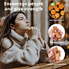 5Pcs Wood Cross with Heart Ornaments AJEW-DC0003-55-4
