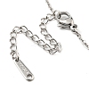 201 Stainless Steel Moon Pendant Necklace with Cable Chains NJEW-Q317-32P-3