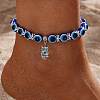 Resin Evil Eye Alloy Charm Anklets WG9874B-06-1