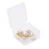 4 Pairs 2 Style Brass Micro Pave Clear Cubic Zirconia Stud Earring Findings KK-ZZ0001-06-7