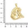 Brass Micro Pave Clear Cubic Zirconia Pendants KK-A303-05K-G-3