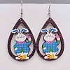 Easter Wood Dangle Earrings FS-WG65A0D-05-1