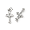 SHEGRACE Brass Micro Pave Clear Cubic Zirconia Pendants XGRQ2O465-451P-2