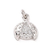 Brass Micro Pave Cubic Zirconia Charms KK-C012-44P-1