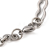 Tarnish Resistant 304 Stainless Steel Link Chain Bracelets BJEW-B078-95P-3