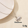 Animal Stainless Steel Elephant Pendant Necklace for Women QG3482-9-1
