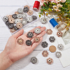  24Pcs 3 Colors Alloy & Brass Snap Buttons FIND-NB0003-65-3