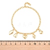 Brass Charm Bracelets BJEW-F545-01B-G-3