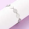Religion 304 Stainless Steel Link Chain Bracelets for Women BJEW-F524-01P-2