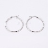 304 Stainless Steel Hoop Earrings EJEW-WH0002-03A-P-1