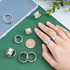 21Pcs 7 Size 201 Stainless Steel Grooved Finger Ring for Women RJEW-DC0001-08-7