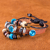 Adjustable Casual Unisex Leather Multi-strand Bracelets BJEW-BB15572-A-9