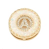 Brass Micro Pave Cubic Zirconia Slide Charms KK-I723-51G-02-2