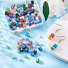 2 Styles Handmade Millefiori Glass Beads LK-CJ0001-06-5