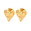 Heart 304 Stainless Steel Ear Studs EJEW-L290-025G-1