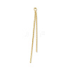 Brass Round Snake Chains Tassel Big Pendants KK-P227-06B-G-2