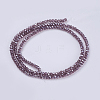 Electroplate Glass Beads Strands GLAA-F076-FR07-2