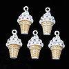 Rack Plating Alloy Enamel Pendants PALLOY-N172-005D-1