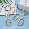 Brass Micro Pave Clear Cubic Zirconia Screw Carabiner Lock Charms ZIRC-E164-10G-6