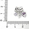 Brass Micro Pave Cubic Zirconia Beads KK-D357-20P-3