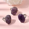 Natural Amethyst Finger Rings RJEW-C154-01I-1
