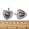 Natural Rhodonite Peach Love Heart Pendants G-G158-01R-3