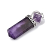 Chakra Themed Natural Amethyst Big Pendants G-L524-12P-04-4