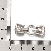 925 Sterling Silver Micro Pave Clear Cubic Zirconia Fold Over Clasps STER-M018-03P-3