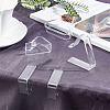 Globleland 48Pcs 2 Style Transparent Plastic Tablecloth Clips AJEW-GL0002-08-4