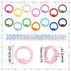   28Pcs 14 Colors Spray Painted Alloy Spring Gate Rings FIND-PH0007-90-2