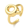 Initials Brass Open Cuff Ring for Women RJEW-N046-02Q-G-1