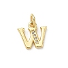 Brass Micro Pave Cubic Zirconia Charms KK-I382-03G-W-1