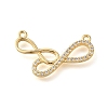 Brass Micro Pave Clear Cubic Zirconia Pendants KK-U065-12G-1