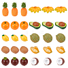 30Pcs 10 Styles Resin Fruit Miniature Ornaments DJEW-WR0001-11-1