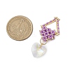 Beaded Triangle & Heart Charms PALLOY-MZ00437-03-2