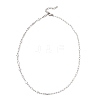 304 Stainless Steel Rhombus Cross Link Chain Necklaces NJEW-JN05939-5