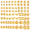 100Pcs 20 Styles Alloy Beads FIND-PH0026-76G-02-1