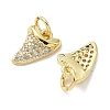 Brass Micro Pave Cubic Zirconia Pendants X-KK-Z120-28G-2