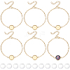 16Pcs 304 Stainless Steel Paperclip Chain Satellite Chain Bracelet Making BJEW-SP0001-32B-1
