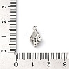 Brass Micro Pave Clear Cubic Zirconia Charms KK-G503-43P-3