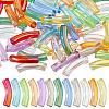 60Pcs 12 Colors UV Plating Transparent Rainbow Iridescent Acrylic Beads OACR-DC0001-58-1