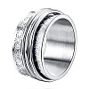 Retro Rotatable 304 Stainless Steel Finger Rings FS-WG84C22-07-1