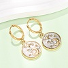 304 Stainless Steel Rhinestone Dangle Hoop Earrings for Women EJEW-F417-01G-01-2