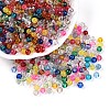 Baking Painted Transparent Glass Beads DGLA-Q022-4mm-M-1