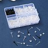 320Pcs 4 Style Eco-Friendly Plastic Stud Earring Findings KY-FS0001-18-8